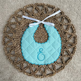 Baby Unisex Green Handmade Scallop Bib