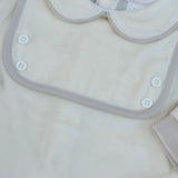 Baby's Ivory Velour Personalised Top & Pants Set