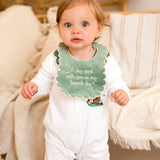 Girls Green Winnie The Poo Handmade Sleepsuit And Bib