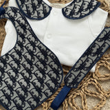 Baby Boys Dior Inspired Navy Handmade Outfit