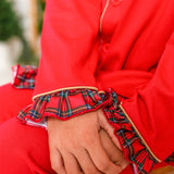 PRE-ORDER Girls Christmas Red & Tartan Pjs
