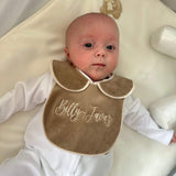 Perfect Little Thing Unisex Beige Bear Handmade Sleepsuit And Bib