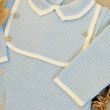 Boys Spanish Knitted Blue Romper