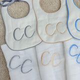 Baby unisex 5 Personalised Bibs & Muslin Set