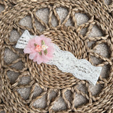 Baby Girls Lace Pink Flower Headband