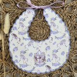 Baby Girls Lilac Handmade Scallop Carousel Bib