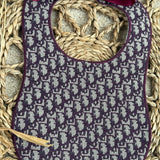 Baby's Handmade Burgundy Dior Bib