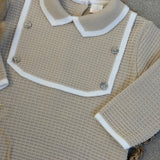 Boys Spanish Knitted Beige Romper