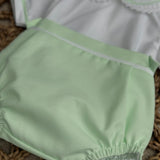 Baby Girls Mint Shirt and Bloomers