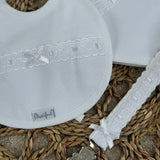 Perfect Little Thing Unisex Muslin and Bib Gift Set - White