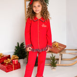 PRE-ORDER Girls Christmas Red & Tartan Pjs