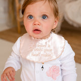 Baby Girls Pink Swan Handmade Baby grow and Bib