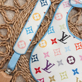 Baby's multi Colour inspired Bib & Dummy Clip Set