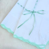 Perfect Little Thing Baby's First Shawl with Mint Green Trim