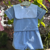 Baby Boys Gingham Summer Shorts Set