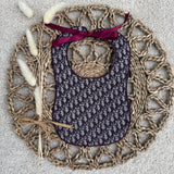 Baby's Handmade Burgundy Dior Bib