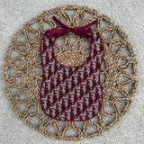 Baby's Handmade Inspired Red Dior Bib