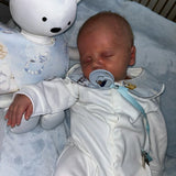 Perfect Little Thing Boys Blue Dior Handmade Sleepsuit And Bib