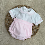 Baby Girls Pink Shirt and Bloomers