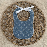 Baby's Handmade White LV Bib