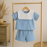 Baby Boys Gingham Summer Shorts Set