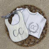 Baby's Personalised Reef Crest Sleepsuit & Bib Gift Set