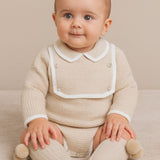 Boys Spanish Knitted Beige Romper