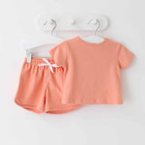 Babidu Unisex Personalised Shorts and T-Shirt Set - Orange