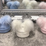 Baby's Blue Double Pom Hat