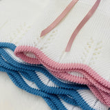 Perfect Little Thing Baby's First Shawl With Dusky Pink Trim