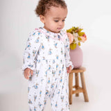 Girls Peter Rabbit Print Cotton Sleepsuit