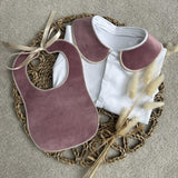 Perfect Little Thing Girls Pink Handmade Sleepsuit And Bib