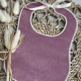 Perfect Little Thing Girls Pink Velvet Handmade Bib