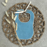 Boys Blue/Green Velvet Handmade Bib