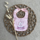 Girls Pink Carousel Handmade Bib