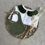 Boys Sage Green Handmade Sleepsuit And Bib