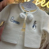 Peter Rabbit Pom Pom Suit - White