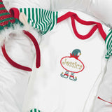 Christmas Green Stripe Babygrow