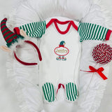 Christmas Green Stripe Babygrow