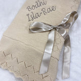 Baby Spanish Luxury Beige Knitted Shawl