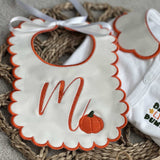 Halloween Pumpkin Handmade Sleepsuit And Bib