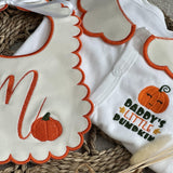 Halloween Pumpkin Handmade Sleepsuit And Bib