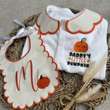 Halloween Pumpkin Handmade Sleepsuit And Bib