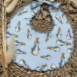 New Peter Rabbit Blue Handmade Bib