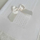 Baby's Lace White Shawl With Cream Trim