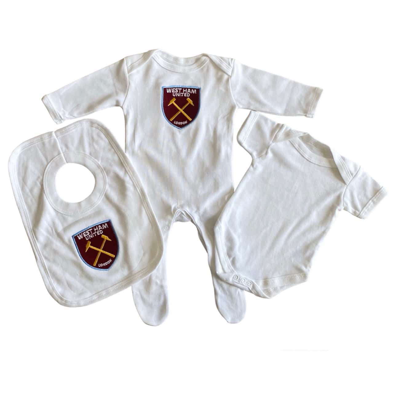 Ham Kit West Ham Baby Grow Newborn Grow 0-3 West Ham United FC