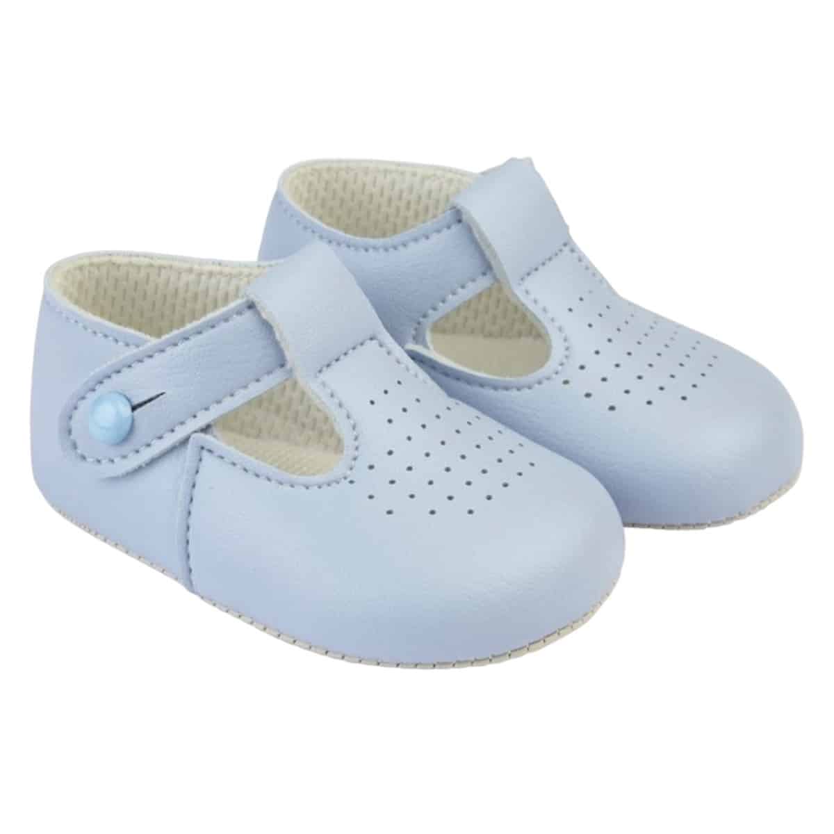 Baypods T-Bar Pram Shoe Soft Sole Blue – Perfect Little Thing