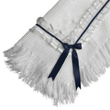 Boys Navy Blue Trim Shawl