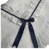 Boys Navy Blue Trim Shawl