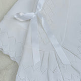 Baby Spanish Luxury White Knitted Shawl
